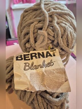 Bernat Blanket Yarn - Pale GrayPlush Chenille